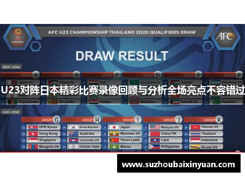 U23对阵日本精彩比赛录像回顾与分析全场亮点不容错过